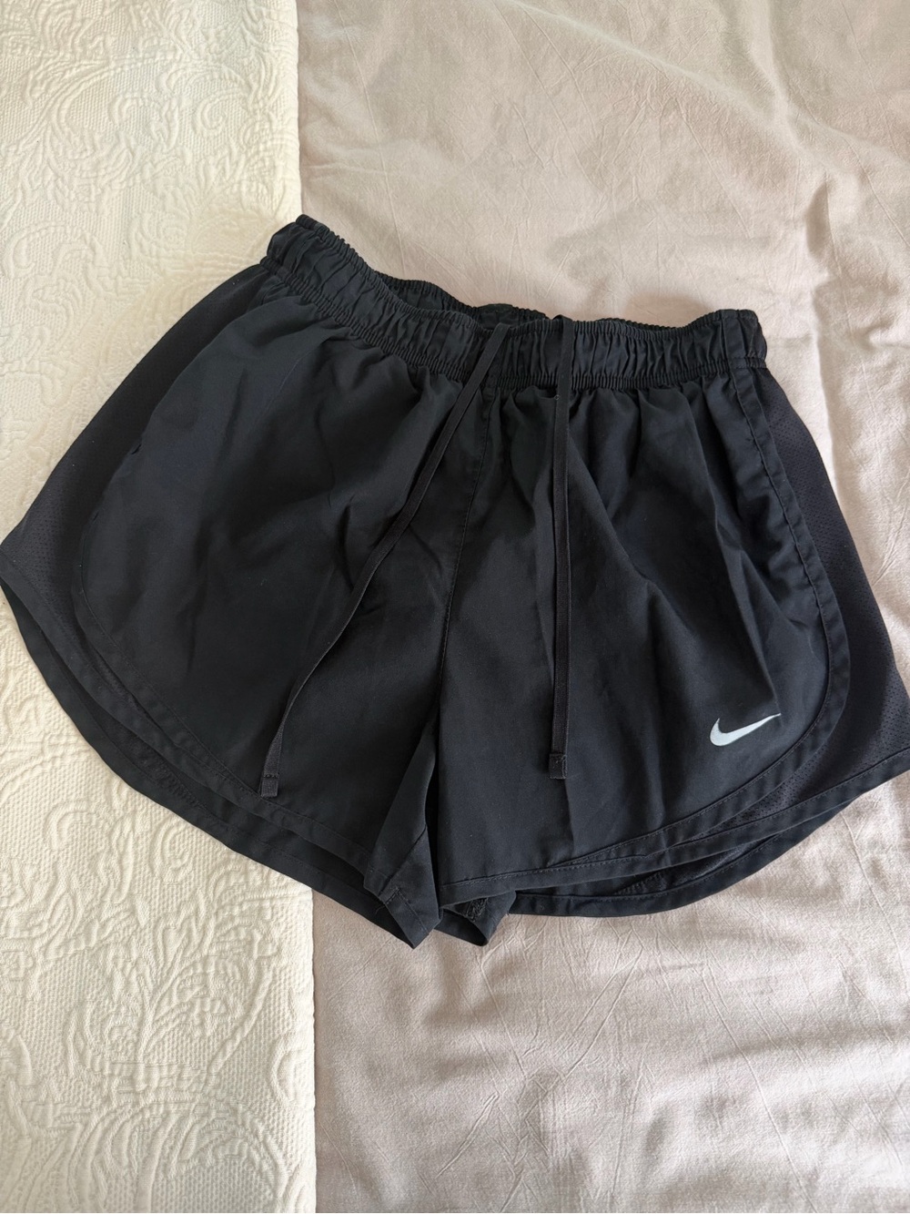 Nike Women's Black Athletic Running Shorts with Swoosh